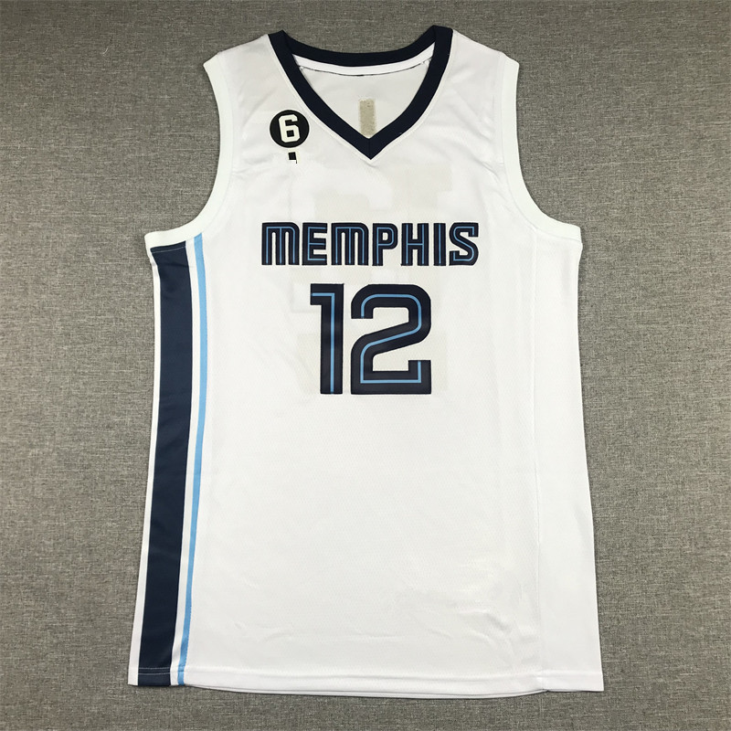 23 Grizzly Bear White Grizzlies 12 new white MORANT MEMPHIS JERSEYS