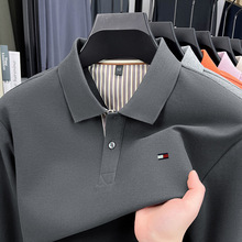 美国正品tommy汤米正品长袖T恤男翻领春季简约商务休闲POLO打底衫