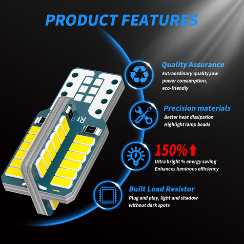 跨境货源 汽车LED车灯 T10示宽灯 3014 48SMD示宽灯 T10小灯灯泡