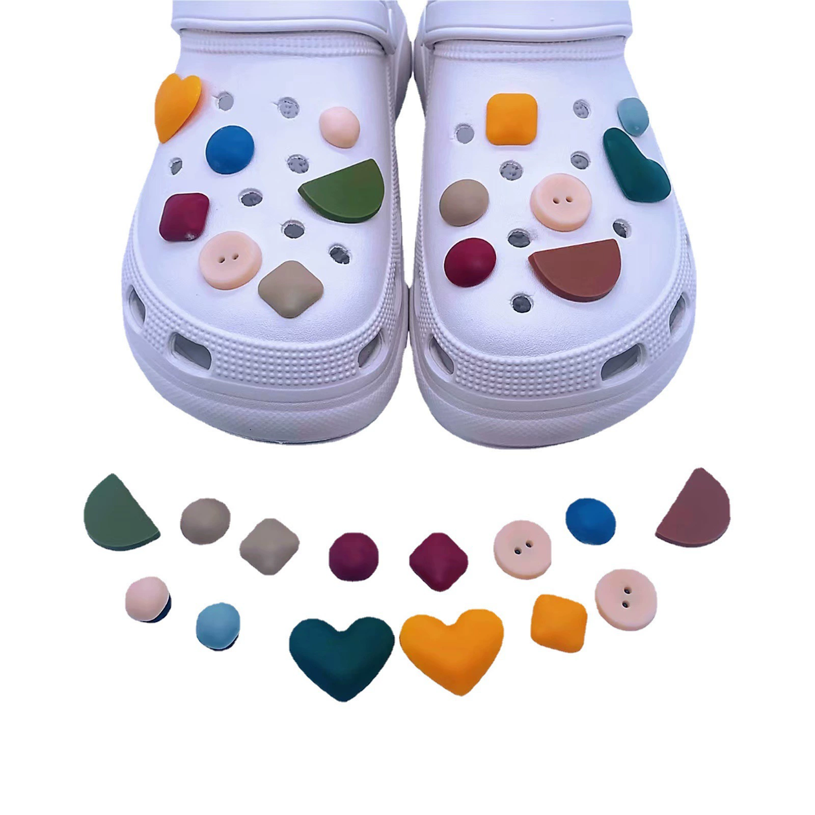 Оптовая Продажа с фабрики новые отверстия Аксессуары для обуви пряжка для обуви аксессуары для садовой обуви DIY украшения простые мягкие резиновые геометрические туфли цветок