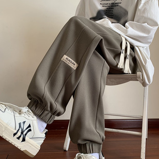 Spring and Autumn youth long pants boys junior high school students fleece-lined handsome sports sweatpants older children Men's winter