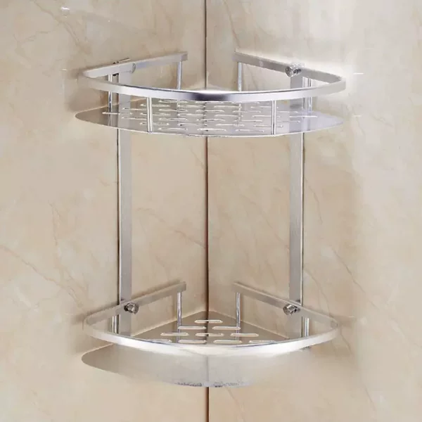 Space aluminum triangle storage rack triangle plate bathroom storage rack bathroom bathroom corner rack punch-free punch