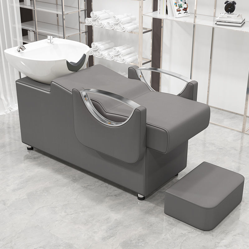 Cama de cenizas de plata lunar con lavabo blanco