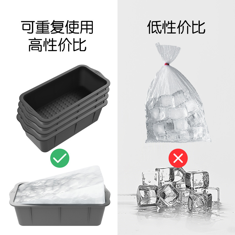 Molde Grande de Silicona para Hielo y Repostería Resistente al Calor