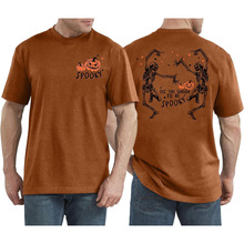 �羳THalloween Shirts for Men: Dancing Skeleton T-Shirt Pu