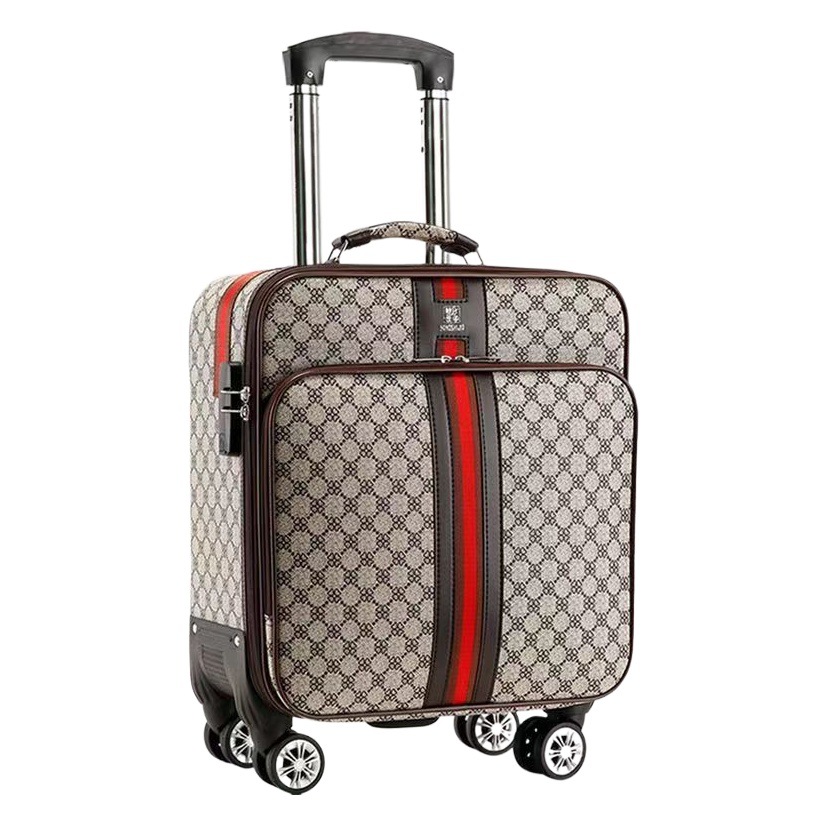 Maleta de negocios maleta de embarque para hombres Maleta de carro de 18 pulgadas rueda universal maleta ligera para mujer Funda de cuero con contraseña de 20 pulgadas 16