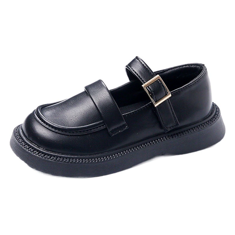 Кожаная обувь для девочек, новинка 2024 года, удобная одиночная обувь для девочек, повседневная обувь, обувь для выступлений, Модная студенческая детская обувь