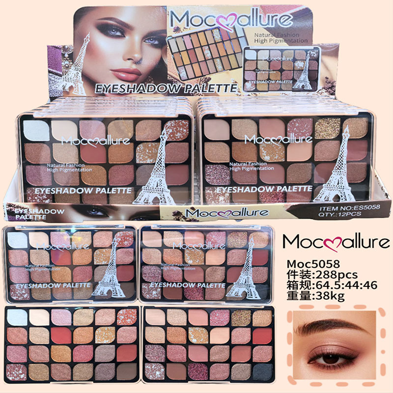 Mocoallure nuevo comercio exterior transfronterizo Torre Eiffel cubierta de sombra de ojos multicolor plato de perla mate blush