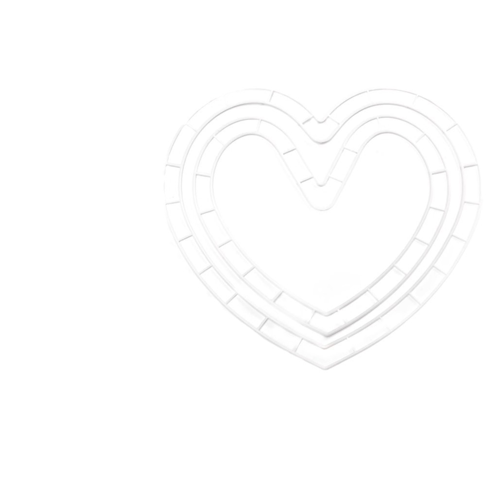 520 Día de San Valentín ramo de amor Arreglo floral Arreglo de flores Dispositivo de forma de corazón de plástico Florería Embalaje de flores