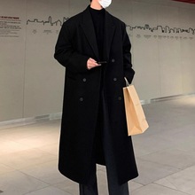 新款毛呢大衣男中长款过膝羊绒呢子双面羊毛风衣外套冬季韩版大衣