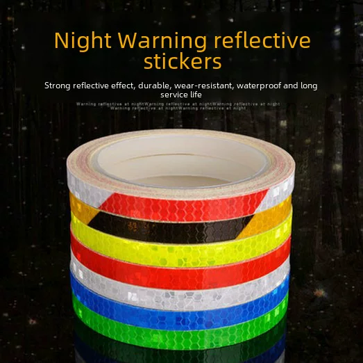 Bicycle reflective stickers luminous safety dead flying bicycle motorcycle wheel stickers body stickers mountain bike accessories