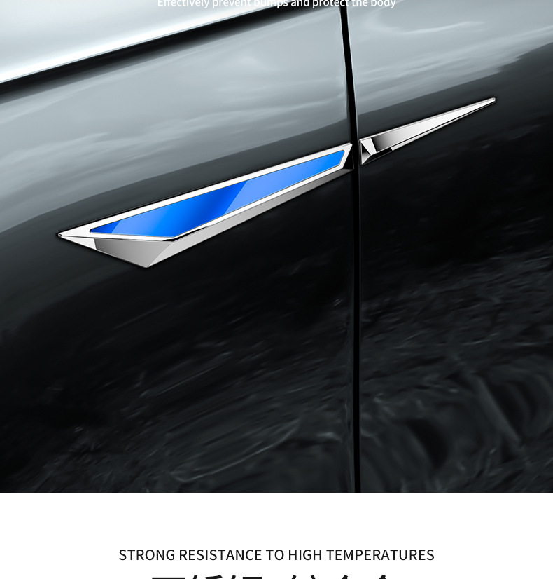 Universal metal 3D blade-style car emblem sticker, personalized car door, body, and fender modification decorative accessories