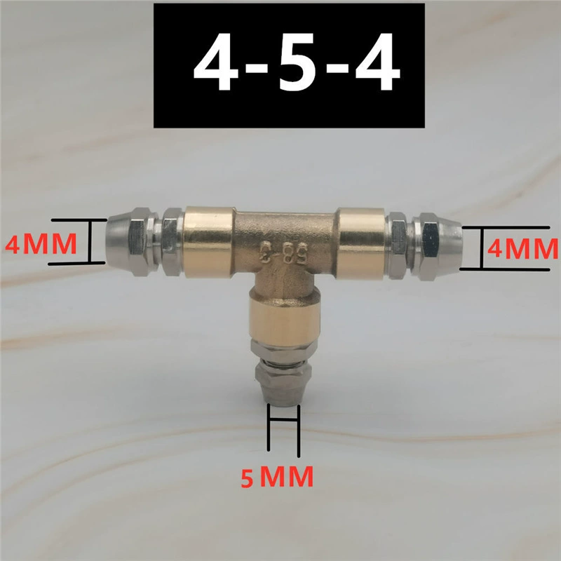 Быстрый поворот тройник 4 5 6 8 10 Комбинированный конверсионный разъем ПУ медный разъем нестандартный разъем 12 никель с переменной диаметра