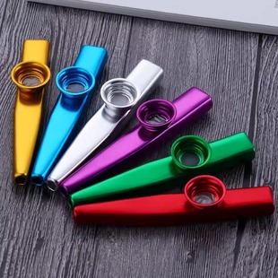 Metal Kazoo Instrument Kazoo Professional-Grade Funny Deck Flute with Flute Film for Beginners Ukulele Accompaniment