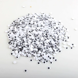 无胶黑白活动眼手工配件儿童益智手工卡通动物服饰工艺品配件