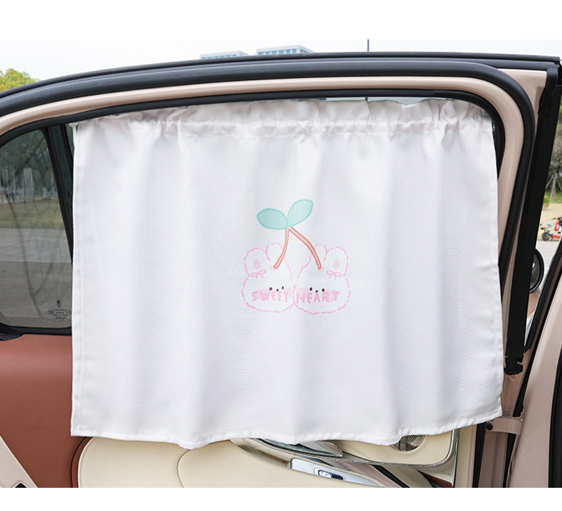 Blue Rain Original Car Curtain Cartoon Cute Sun Protection Heat Insulation Car Sunshade Curtain Fresh Style Car Sunshade
