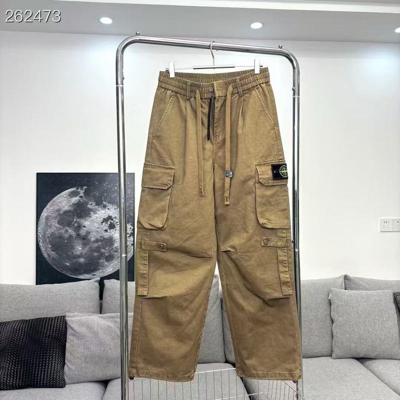 跨境Stone Island袋徽章石头户外美式工装牛仔裤子 多口袋设计岛|undefined