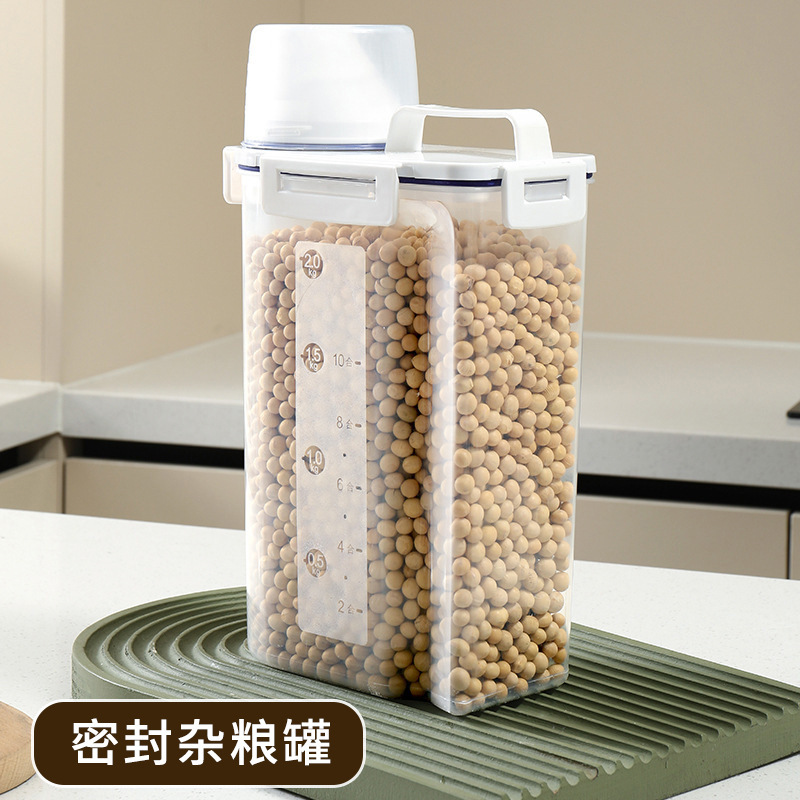 Large Capacity Grain Storage Container, Household Insect-Proof and Moisture-Proof Sealed Flour Storage Bin, Rice Box, Grain Storage Jar Large Capacity Grain Storage Container, Household Insect-Proof and Moisture-Proof Sealed Flour Storage Bin, Rice Box, Grain Storage Jar