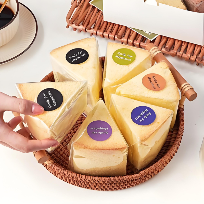 戚风蛋糕包装袋6寸8切块胚玻璃纸透明西点面包三明治可定制甜品