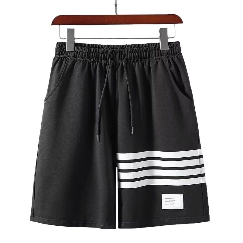Pantalones de hombre de verano nuevos pantalones de hombre casuales transpirables pantalones cortos delgados marca de moda de tamaño grande suelto cuatro barras deportivas