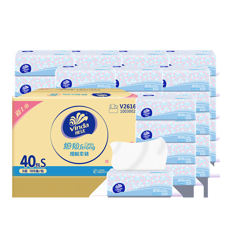 Vinda Fine and Durable Tissue Paper, 3 Layers, 100 Sheets, 1 Pack, Super Affordable, Dropshipping Available【V2616】 Vinda Fine and Durable Tissue Paper, 3 Layers, 100 Sheets, 1 Pack, Super Affordable, Dropshipping Available【V2616】