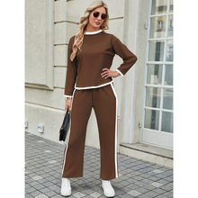 F 33988 Solid knit sweater pants set ��ɫ��֯ë�¿���