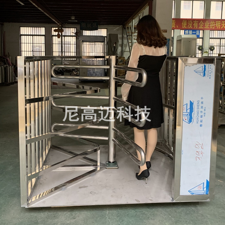 带底板可移动半高单限转闸,长春内蒙古超市单向旋转门,车站单向门