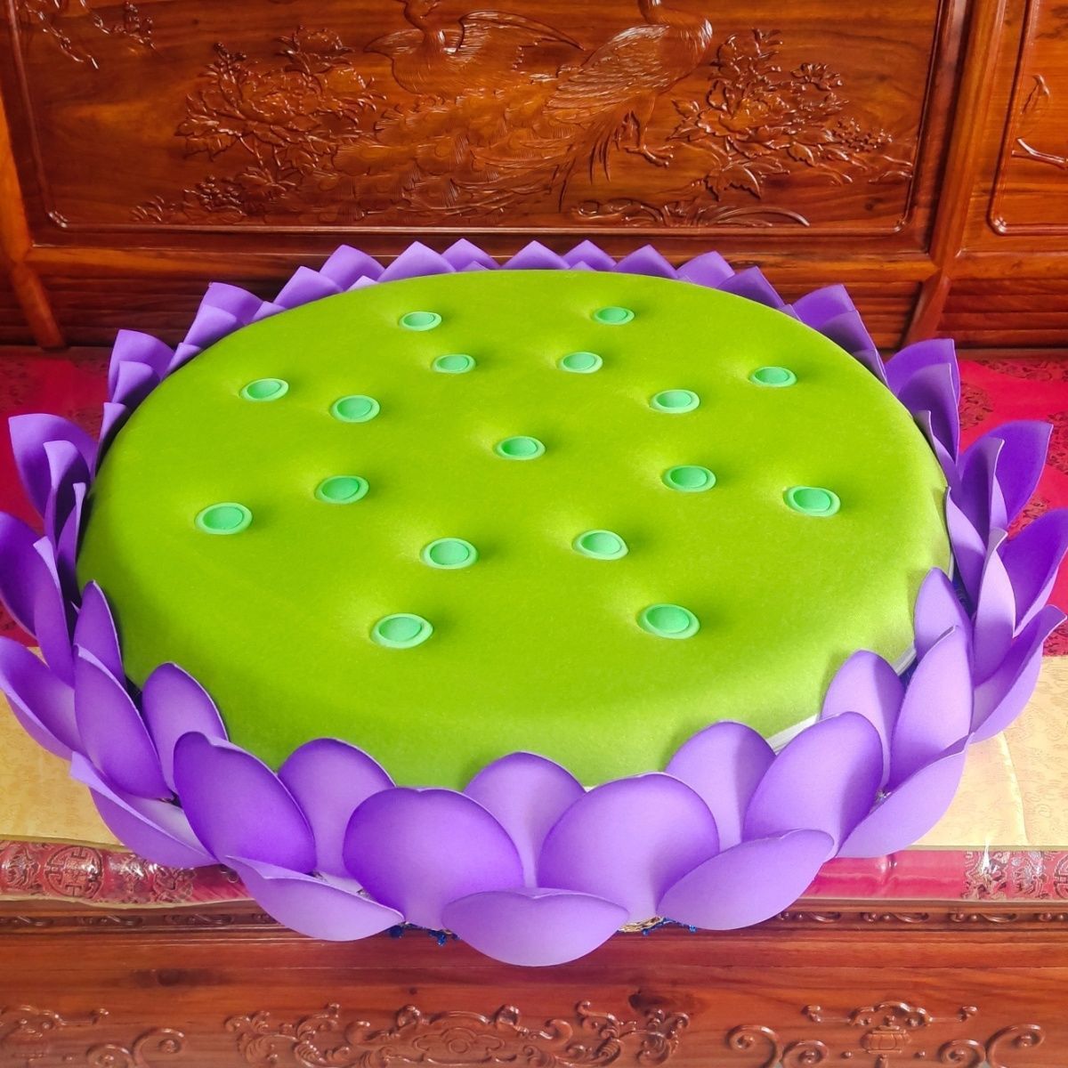 新款中式莲花禅修拜垫
国家专利手工制作打坐蒲团