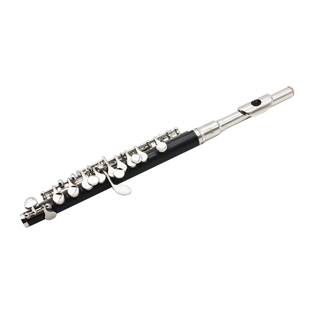 Cross-border supply of C-key piccolo bakelite body, professional performance-grade silver-plated piccolo, black Western musical instrument flute