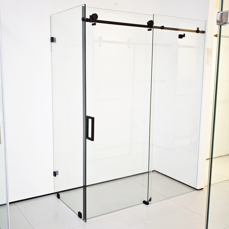L-shaped corner frameless sliding door shower room, explosion-proof tempered glass partition, whole house bathroom, factory custom-made wholesale