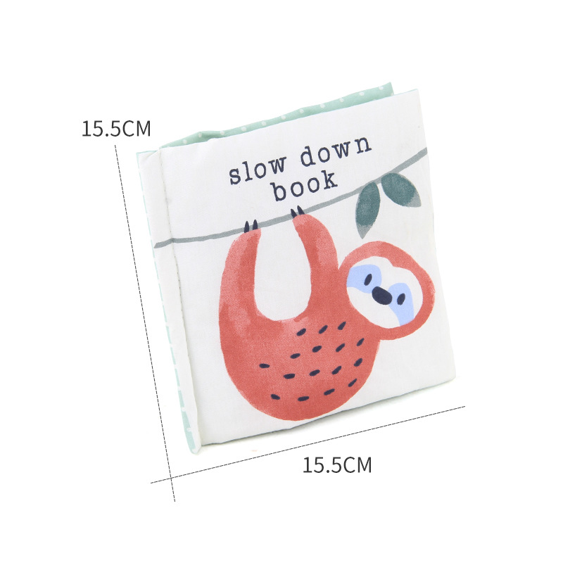 Libro de tela para niños con sonido no puede rasgar animal Palma bebé inglés libro de tela educación temprana juguetes educativos exportación transfronteriza
