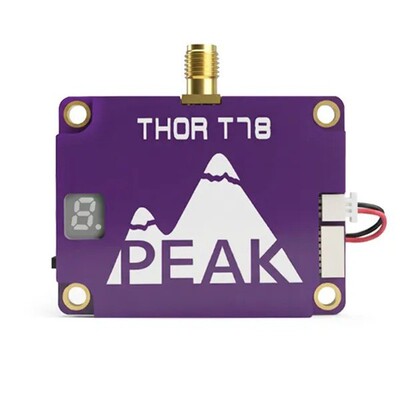 [PEAK THOR T78 VTX 7-8G 64CH FPV模拟图传3W 抗干扰 8GHz 发射机]