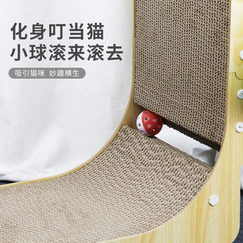 Cross-border L-shaped cat scratching board cat claw board extra large vertical wall-mounted claw grinding furniture savior cat nest toy pet supplies