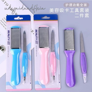 多功能不锈钢脚板锉修脚工具套装去死皮老茧脚底后跟磨脚器二合一