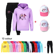 Kpop猎魔女团 男女童卫衣+长裤+遮阳帽三件套  4801