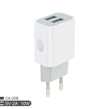 5v2.1a双口适配器PC防火外壳ce认证环保材料欧规双usb手机充电器