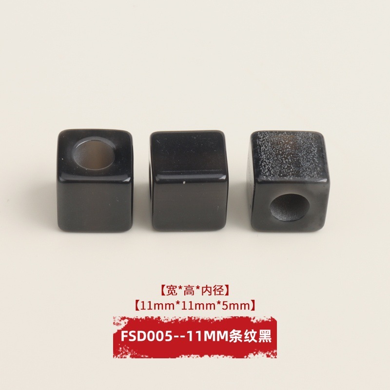 芬锦饰品树脂四方方块方形大孔珠子串珠穿珠鞋饰|undefined