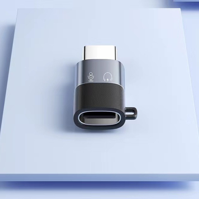 Adecuado para Apple adaptador OTG adaptador de micrófono inalámbrico typec a auriculares collar clip ultra OTG convertidor