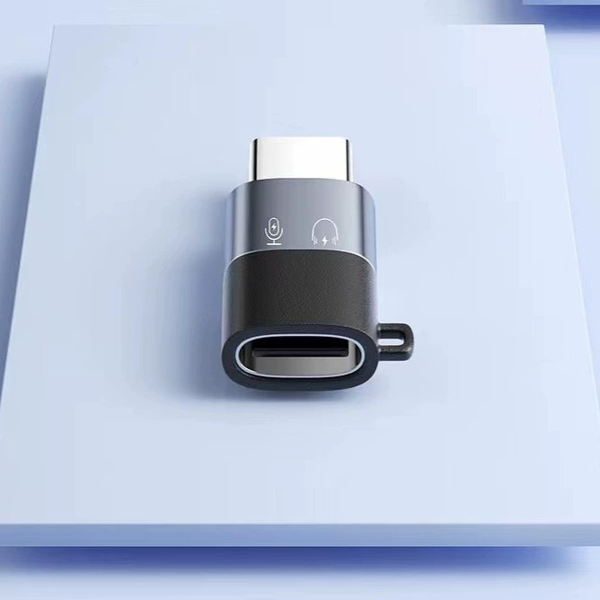 适用苹果转接头OTG无线麦克风Typec转耳机领夹唛OTG转接器