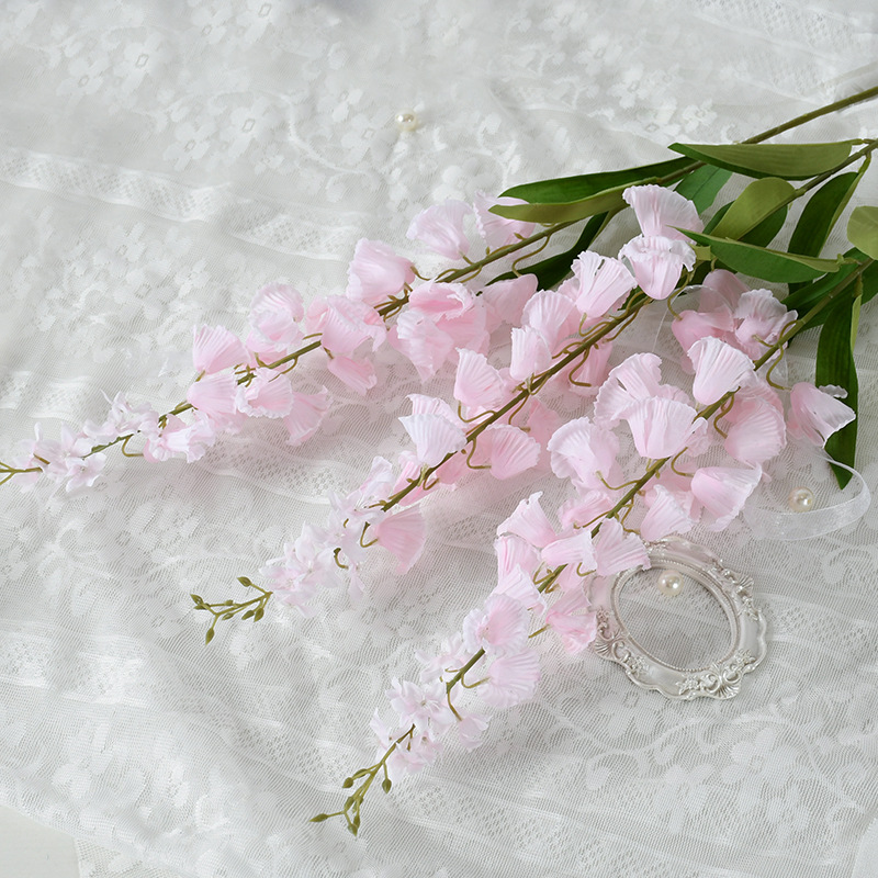 Simulación de orquídeas de ramas largas de flores de flores elegir flores altas decoración de bodas sala de bodas de moda moda flor falsa