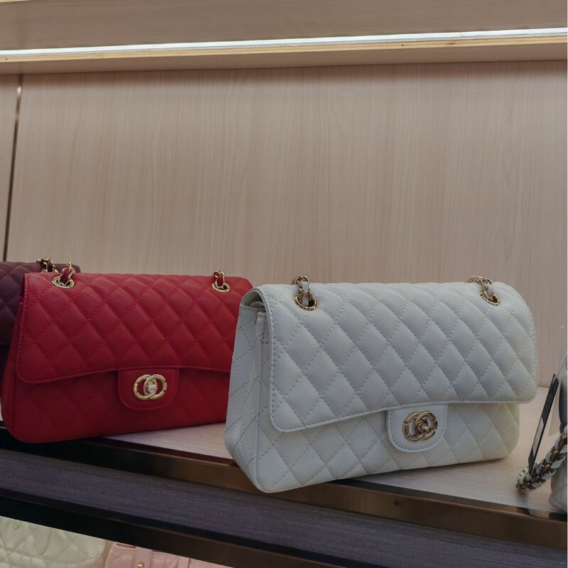 Classic Chanel-style CF leather caviar airport bag, 2026 new diamond-pattern chain shoulder bag for women, DIY bag Classic Chanel-style CF leather caviar airport bag, 2026 new diamond-pattern chain shoulder bag for women, DIY bag