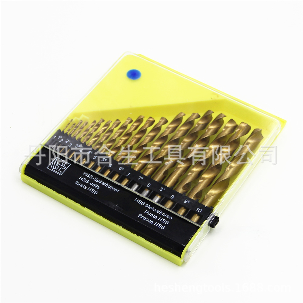 19pc镀钛塑盒装麻花钻 (2)