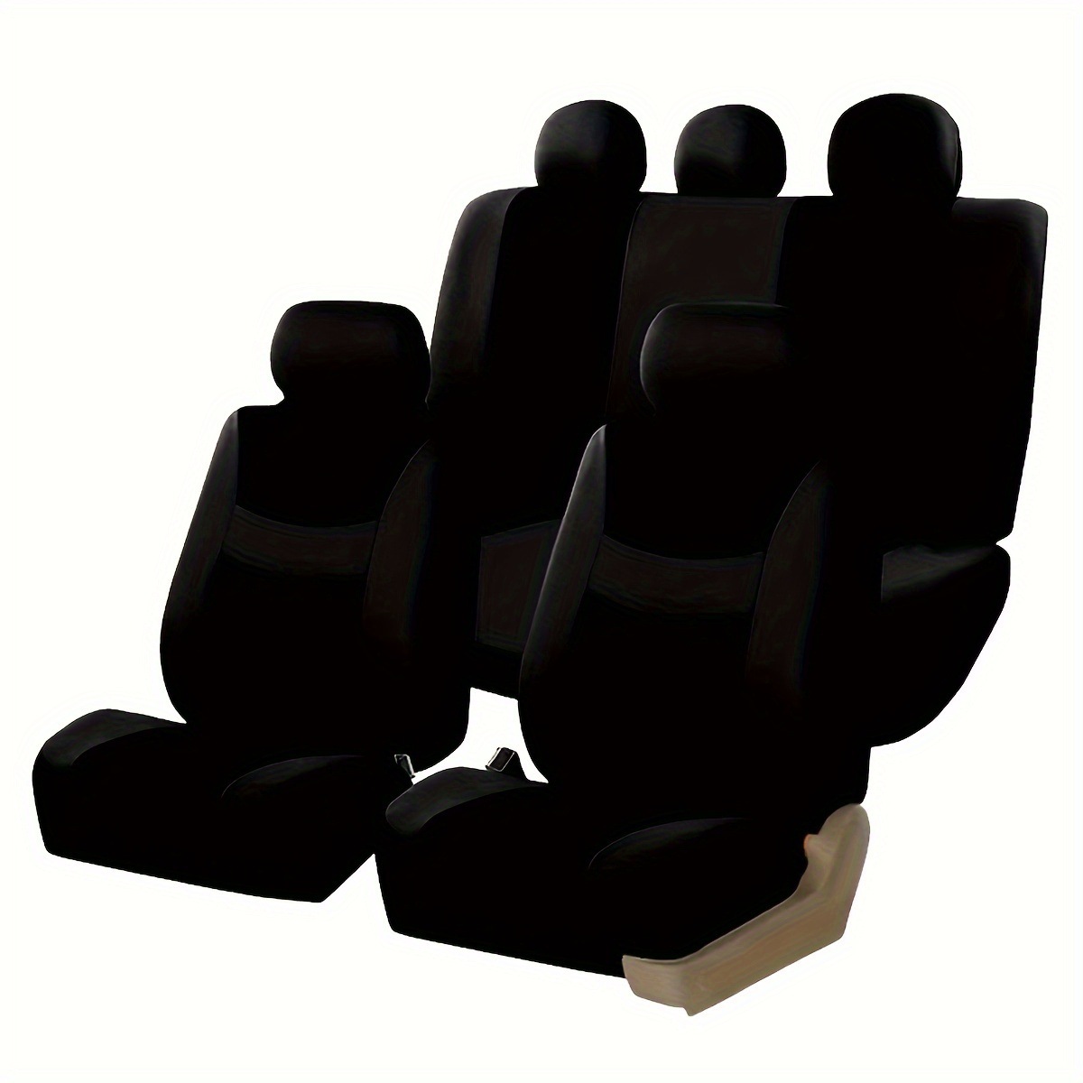 Cross-Border Temu Amazon Mexico Smiley Face Universal Five-Seater Car Fabric Seat Cover Factory Direct Sales in Large Quantities