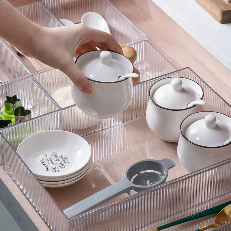 家用塑料透明抽屉收纳盒化妆品整理盒生活用品抽屉式收纳盒组合