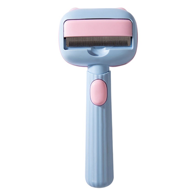 Mascota nudo peine de pelo de doble uso peine perro depilación masaje de limpieza de belleza gato de un solo clic depilación peine suministros