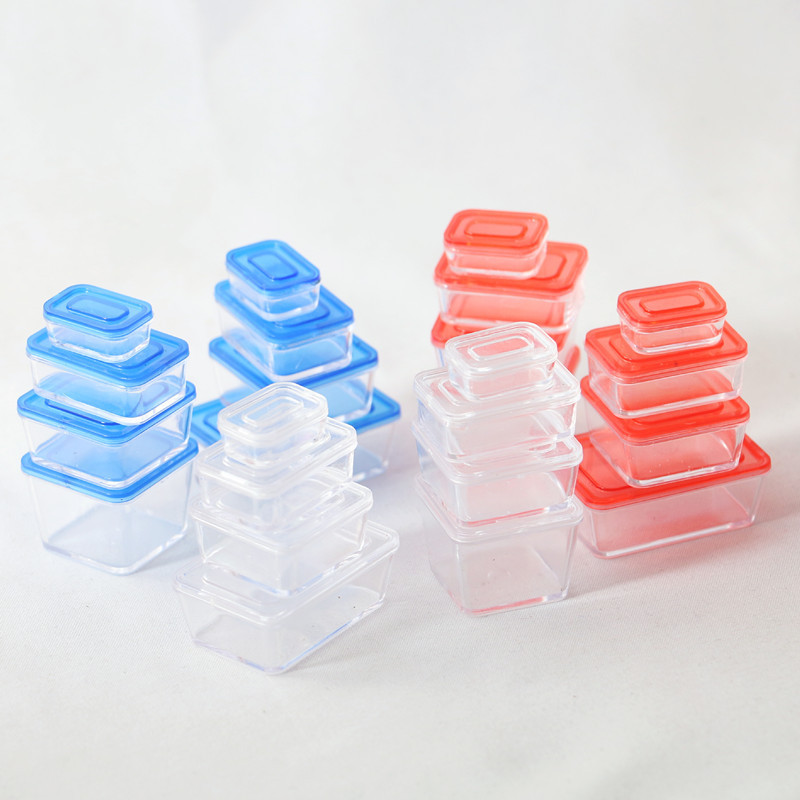 Dollhouse Dollhouse caja de almacenamiento de muñecas transparente caja de almacenamiento de muñecas mini miniature accesorios modelo de juego BJD perímetro
