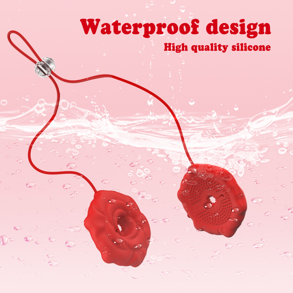 Pinze per capezzoli a rosa con vibratore giochi erotici_voghion.com