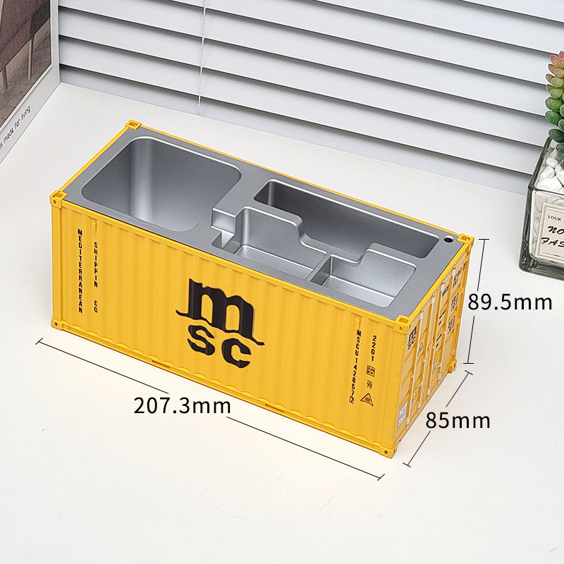 1:30 creativo Maersk modelo de contenedor de simulación contenedor de plástico titular de la pluma una tarjeta de visita caja de regalo de negocios