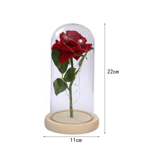 Acrylic New Style Eternity Flower Qixi Gift Creative Atmosphere Decoration Lamp Rose Transparent Micro Landscape Ornament