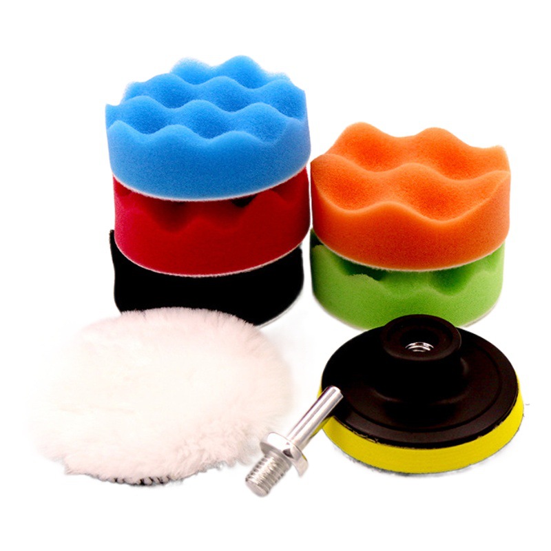 Coche transfronterizo belleza 3-7 pulgadas onda plana pulido encerado esponja pulido rueda al por mayor pulido disco traje